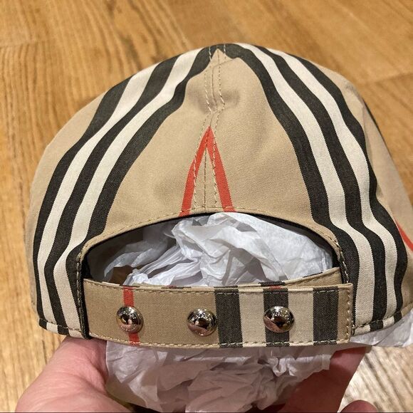 Burberry Monogram Motif Icon Stripe Cotton Baseball Cap New With Tags - Picture 3 of 7